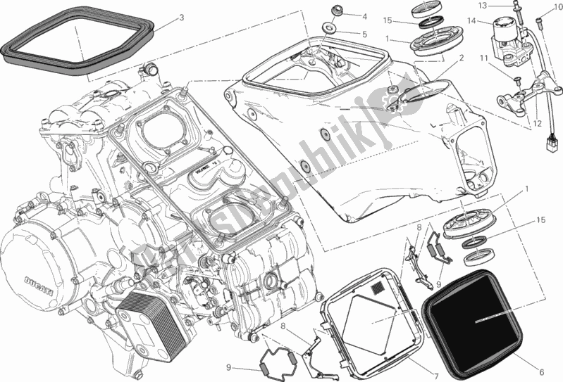 All parts for the Frame of the Ducati Superbike 1199 Panigale ABS USA 2014
